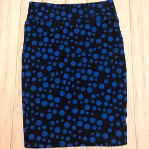 Lularoe Cassie Size L Navy and Royal Blue Skirt